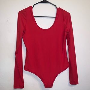 Red body suit